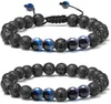 Yoga 8mm lava rock kralen strengen armband tijger eye turquoise etherische oliediffuser kralen armbanden voor vrouwen mannen mode sieraden wil en zandgift