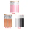 8Pcs/set Flower Drawing Nail Art Acrylic Brush UV Gel Gradient Design Wood Handle DIY Manicure Nail Painting Art Polish Pen Tool