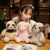 Animais recheados dos desenhos animados brinquedos de pelúcia ins bonito imitação macio pandas pandas dinossauro pinguins fofos floresta animal crianças conforto pequenas bonecas