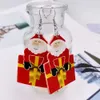 12 stijlen Nieuwe kerstornamenten Feestelijke feestgunst Kerstoorbellen Kerstsneeuwman herten Print Leren oorbellen Holiday Gift Sieraden