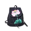 Denim School Backpack For Girl Chinese Style bag Printing Flower Design Women Backpack Female Rucksack Bagpack Mochila