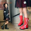 BAMILONG Koreaanse prinses Student Fashion Butterfly Autumn Winter Children High Tube Girls Boots LJ201201