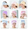 Fashion Women Flannel Bow Hair Band Cartoon Cat Turban Wash Face Makeup Soft Headbands Head Wraps Hair Accessories