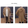 Man vest breien trui jassen mode trend lange mouwen hooded mid-lengte bovenkleding ontwerper lente mannelijke casual slanke gebreide trui