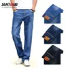 Marke Jeans Männer Hohe Qualität Winter Dicke Lose Gerade Denim Hosen Herren Hosen Business Cowboys Stretch Große Größe 40 42 44 201116