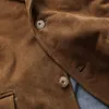 1952 Leggi la descrizione! Formato asiatico genuino pelle di mucca mens giacca di pelle di vacchetta casuale British blazer in pelle alla moda LJ201029