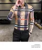 셔츠 6XL 2022 비즈니스 캐주얼 격자 무늬 셔츠 남자 공식적인 작업복 웨딩 드레스 슬림 소셜 파티 옷 카키 체크 셔츠 247f