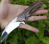 Neue DA158 Flipper Klappklinge Taktisches Klauenmesser 440C Hochglanzpolierter Klingenstahlgriff Karambit mit Kleinkasten