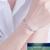 Bracelet d'améthyste en argent sterling 925 pour femme Forme de fleur Zircon Diamond Bracelet S925 Gemstone Bijoux à la main