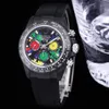 TW Automatic Mechanical Watch Size 40x13 5 مع 7750 حركة الياقوت الزجاجية المرآة السيراميك حلقة القرص Fluororubber المادة S3048