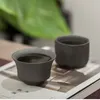 Tazza da tè antica in ceramica Ciotola per persona singola Tazza da tè vintage nera Tazza da tè piccola retrò
