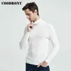COODRONY Christmas Sweater Men Clothes Winter Thick Warm Casual Knitwear Turtleneck Pullover Classic Pure Color Jumper 8253 220105