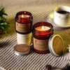 60 x Aromaterapia marrom frascos de vela DIY Fazendo copo 100ml / 250ml candle copo recipiente aromaterapia velas vidro frascos