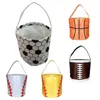 Party Supplies Easter Basket Sport Canvas Football Basketball Baseball Soccer Softball Bucket SN6269