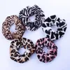 Leopard Velvet Scrunchies Hair Ring Ponytail Holder Rubber Hair Band Hair Ring for Women Gils styling