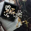Branco imitação pérola colar de rosário com copo ouro jesus cross pingente jóias de oração católica