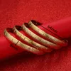 الإسورة 8 ملليمتر العرض 4 قطع دبي الذهب أساور للنساء الرجال الإثيوبي أساور مجوهرات الأفريقية