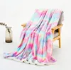 Blankets Arrival Rainbow Blanket Warm Elegant Cozy With Fluffy Sherpa Throw Bed Sofa 1