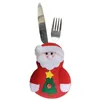 Christmas Decorations Kitchen Knife Fork Cutlery Set Skirt Pants Santa Claus Natal Tableware Holder Bag Party Xmas Noel New Year