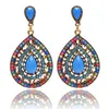 Bohemia Statement Crystal Drop Earrings Boho Turkish Vintage Ethnic Jewelry Drop Earrings For Women