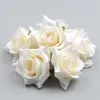 200 pcs DIY artificial branco rosa flores de seda cabeça para casa casamento decoração decoração grinalda caixa de presente scrapbooking flores falsificadas lj201127