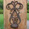 Candle Holder Wall Mount Sconce Cast Iron s stick Tealight Wedding Home Garden Decor Hanging Vintage Y200109