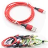 2.4A de carregamento rápido Tipo C Cabos Cabo de dados de silicone macio líquido para Samsung telefone celular micro USB 1 Meter 3 pés