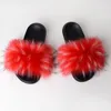Kvinnor päls tofflor damskor söt plysch hår fluffiga sandaler päls tofflor vinter varm toffel y y200624