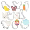 Ostern Rabbir Eier Karotte Cookie Edelstahl Form Cookie Cutter DIY Backen Dekor Gebäck Modellierung Werkzeuge W2