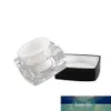 50PCS 50 ml / 50g 1.67oz Tomma Clear Acrylic Cream Lotion Kosmetiska burkar Krukor Containrar med liners Svart skruvlock