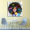 Mulher Preto Africano Arte Graffiti Posters Pinturas Prints Abstract Canvas On The Wall Art Pictures decoração personalizado Combinação de cabeceira