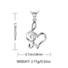 EUDORA Sterling Silver musical note Pendant Necklace Heartbeat signal Heart Necklace Women 925 silver fine Jewelry with Box D413 Q0531