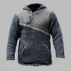 Mens Sweaters Casual Hooded Autumn Winter Male Hooded Knitted Pullovers Long Sleeve Patchwork Sweaters for Men Dropshipping