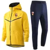 2020 2021 Logrones Futbol Hoodie Kazak Eşofman Setleri Kış Erkek Rahat Spor Kapşonlu Eğitim Spor Takım Elbise Ceket Koşu Setleri