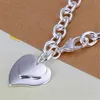 Doteffil 925 Sterling Silver Double coeur Pendentif Bracelet pour femme Charme Engagement de mariage Mode Party Bijoux