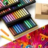 Marie's Peinture Crayons Pastel Doux 12/24/36/48 Couleurs Art Dessin Ensemble Craie Couleur Crayon Pinceau Pour Papeterie Art Fournitures 201225