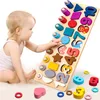 Jouets éducatifs pour enfants Conseil logarithmique multifonction Montessori Jouets éducatifs en bois pour enfants Jouets mathématiques en bois LJ200907