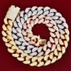 20mm kleurrijke zirkoon Cubaanse link ketting materiaal koper volledige kubieke zirkons heren charmes hiphop sieraden