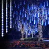 30 centimetri 50 centimetri impermeabile pioggia di meteoriti pioggia 8/10 tubo LED luci della stringa all'aperto decorazione di Natale per giardino albero EU / US Plug Y201020