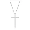 Mode or jésus croix collier en acier inoxydable Simple pendentif femmes hommes bijoux volonté et cadeau de sable