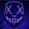 Halloween Horror Mask doprowadził zabawki Świecianie masek Oczyszczanie Tarczyka Kostium tuszu do rzęs DJ Party Light Up Glow In Dark 10 Colours9469268