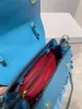 Snake Hair Blue And Green Bags Womens Beautiful Design Handbag High Quality Luxury Crossbody Classic Version 23cm Lady Pocket Purse 230825