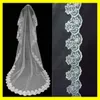 2021 op voorraad Beschikbaar Custom Made Bridal Veils Tulle Applique Edge Foreign Trade Veil for Wedding Party282o