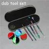 10pcs Wax dabbers Dabbing tool with silicone jar Bar dabber oil tools Stainless Steel Pipe CleaningTool DHL