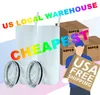 US Local Warehouse Sublimation Blanks Tumblers 20oz Mugs Straight Blank white Stainless Steel Tumbler with Lid and Straw for Heat Transfer DIY Gift Coffee Mug