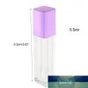 5.5ml Kwadratowy Lip Gloss Tube z różdżką Aplikator Pusta Refillable Plastic Plastic Lip Baldm Butelki fiolki DIY Kosmeryczny Pojemnik