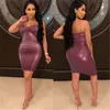 Ladies Sexy Nightclub Dress Fashion Trend Sleeveless Backless Camisole Bodycon Dresses Desigenr Female Solid Color Zipper Slim Party Skirt