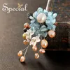 Pins, Brooches Special Brand Fashion Natural Pearls Pins For Dresses Flower Wedding Bouquet Jewelry Gifts Women S1607B