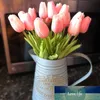 Flor artificial 10PCS Tulip tacto verdadero artificial del ramo de falsificación flor para la decoración Flores Home Decor Garen