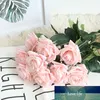 11 stks / partij Kunstbloemen Real Touch Rose Silk Flowers voor Boeket Bruiloft Tafel Decor Branch Christmas Fake Flower Gift